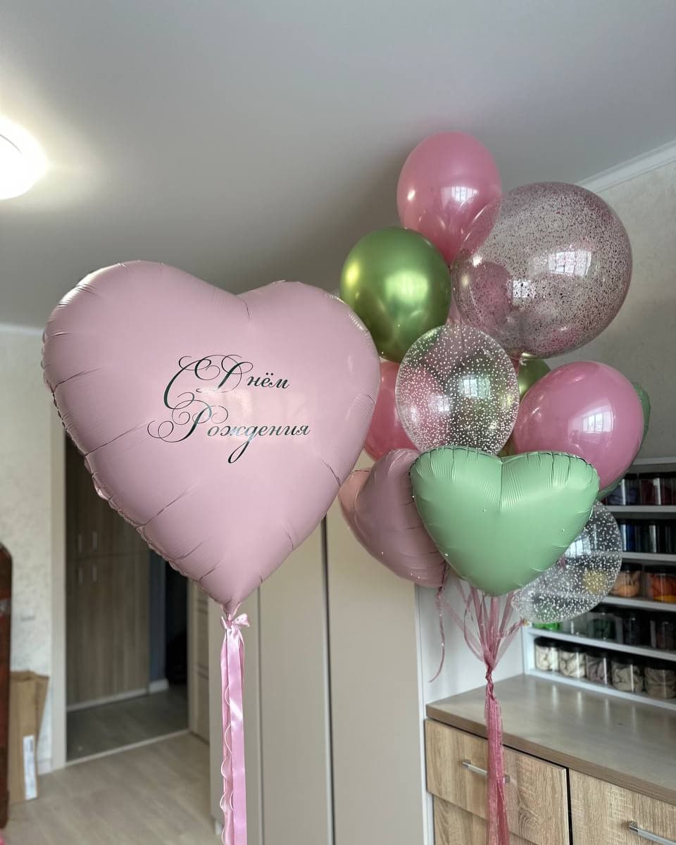 «Розовые сердце» — купить воздушные шары Алматы | Wonderball